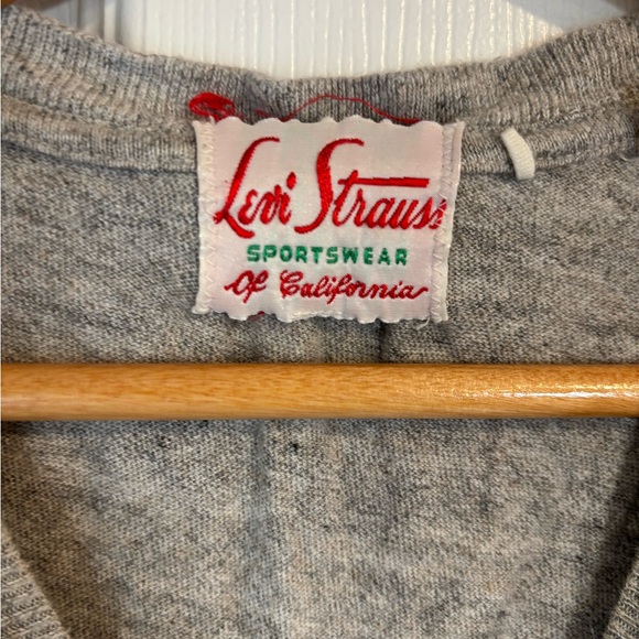 Levi's Vintage Clothing 1950s Sportswear Tshirt heather grey cotton jersey small - Picture 2 of 6